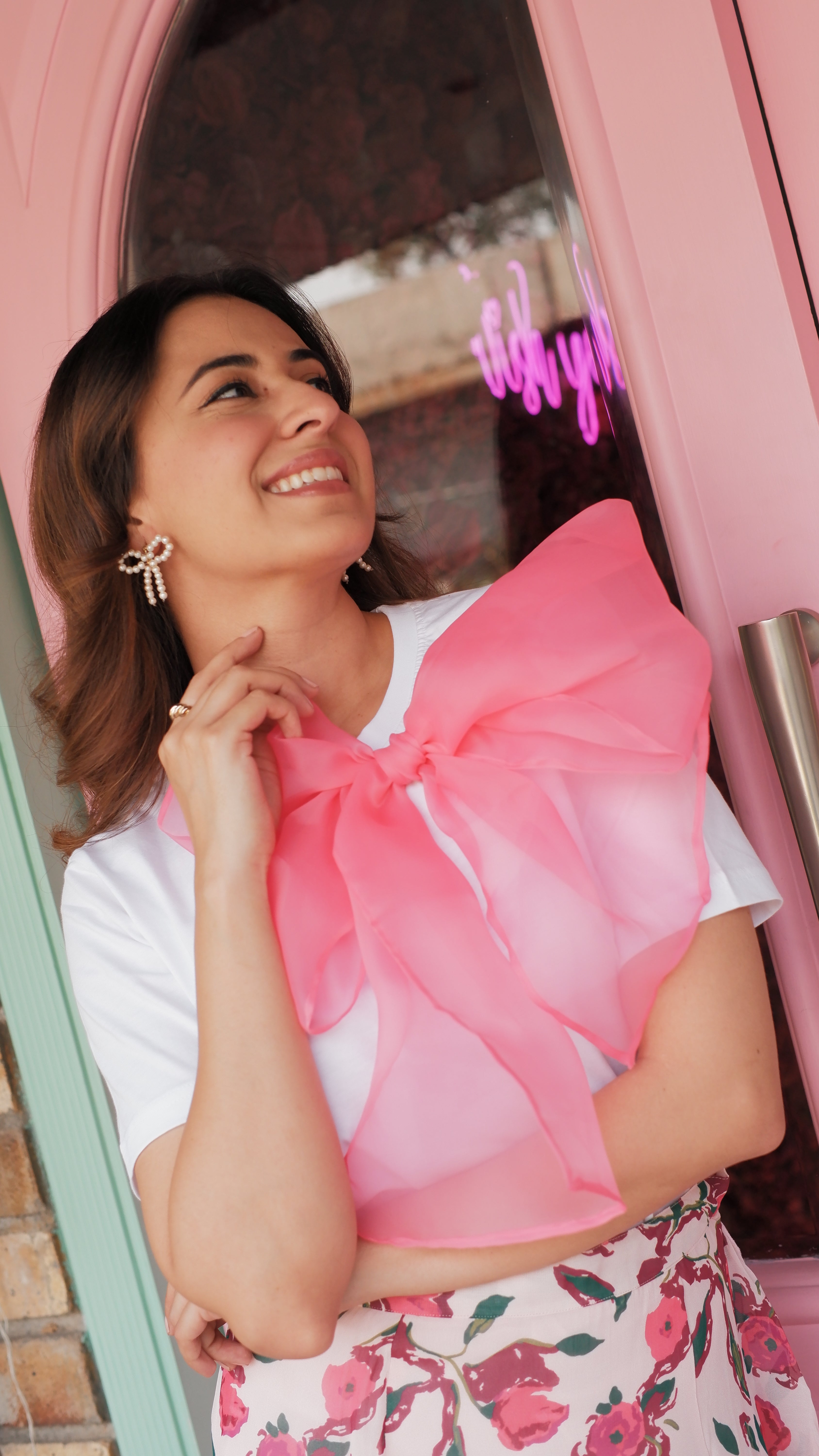 PINK BOW TSHIRT