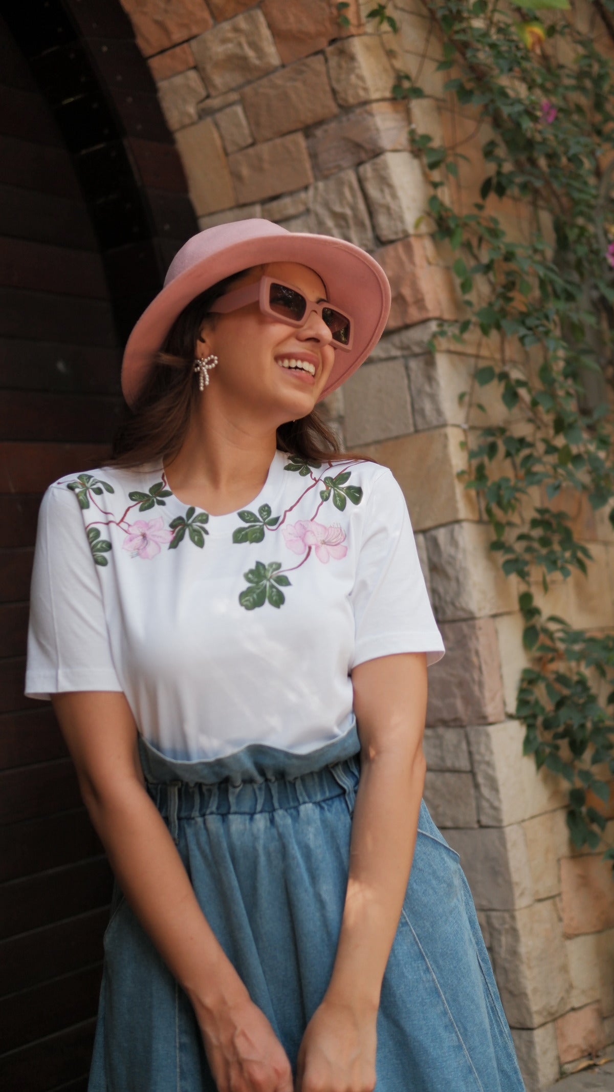 FLORAL HANDPAINTED TSHIRT