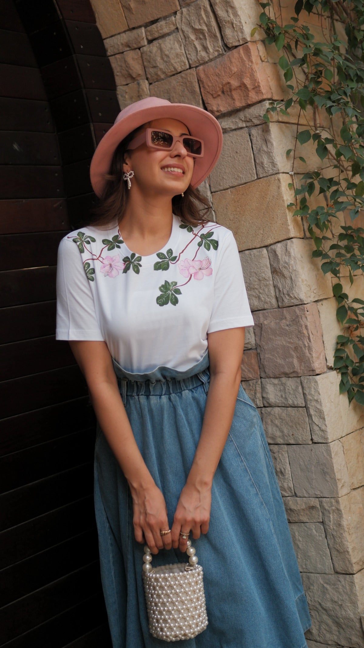 FLORAL HANDPAINTED TSHIRT