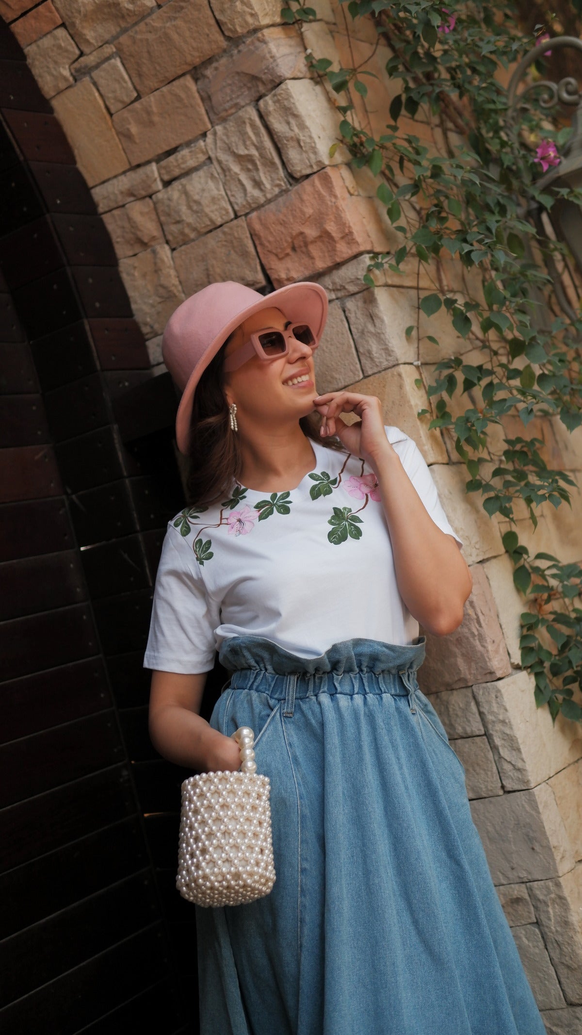 FLORAL HANDPAINTED TSHIRT