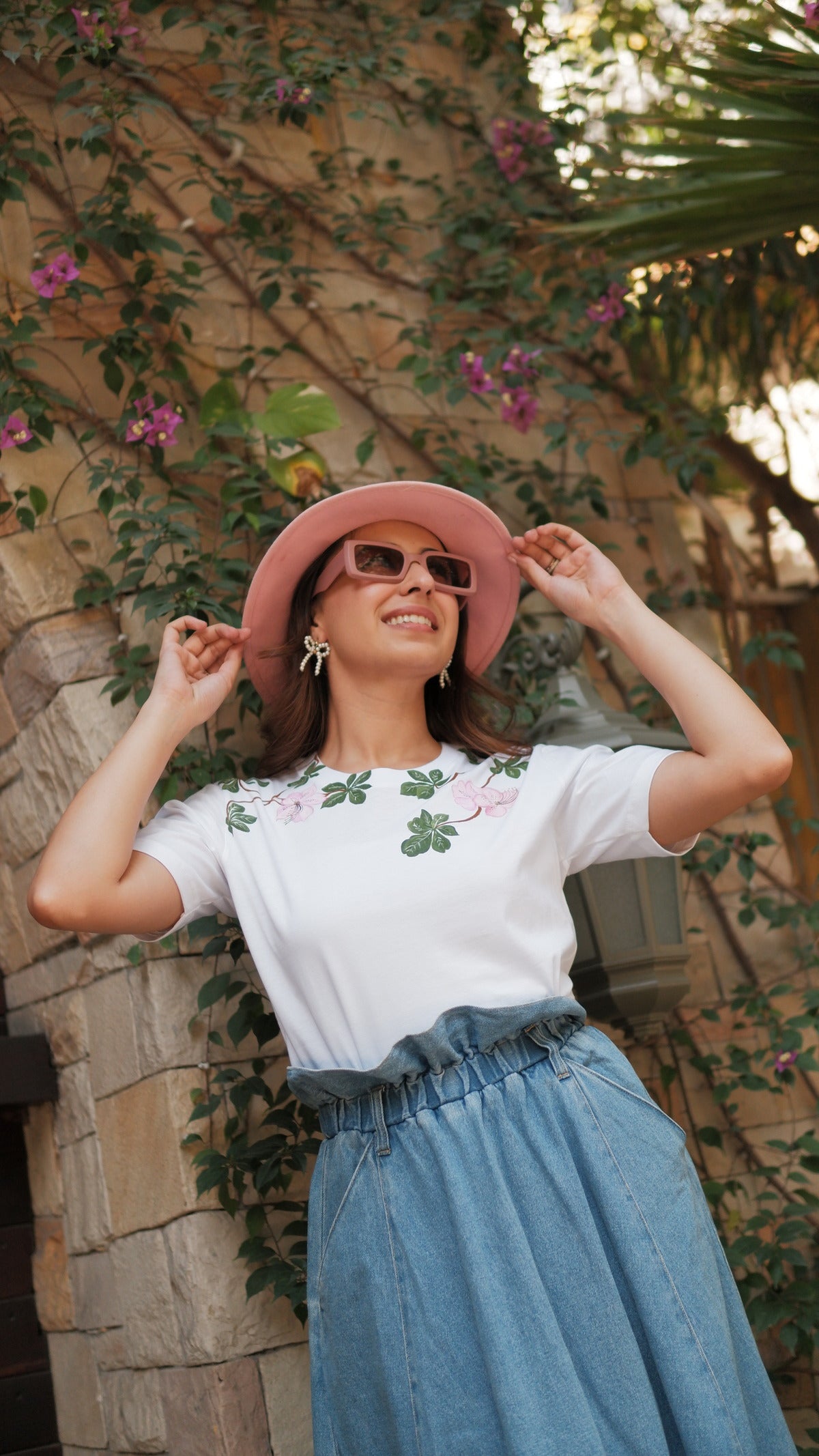 FLORAL HANDPAINTED TSHIRT