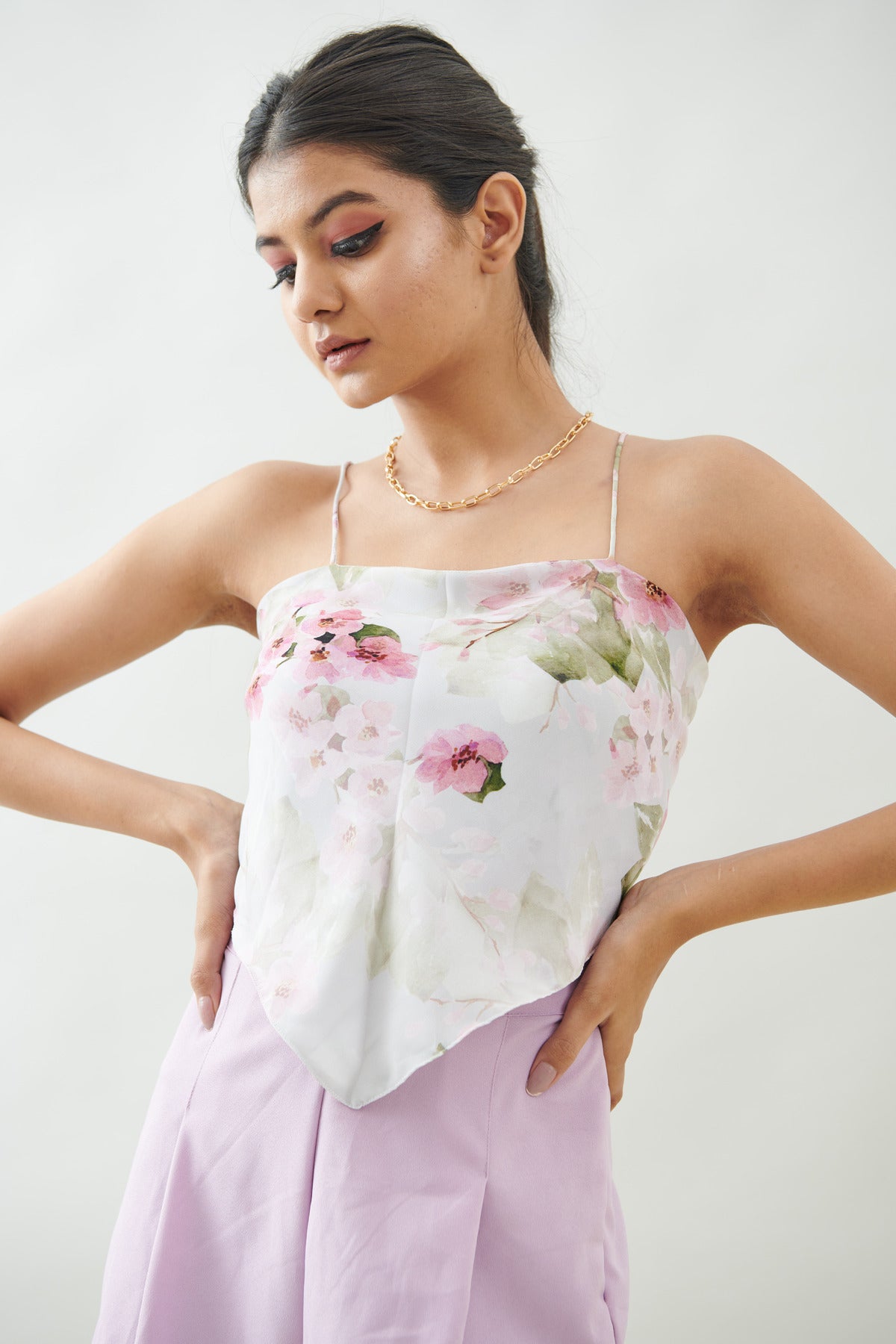 FLORET BACK KNOT TIE TOP (CB014)
