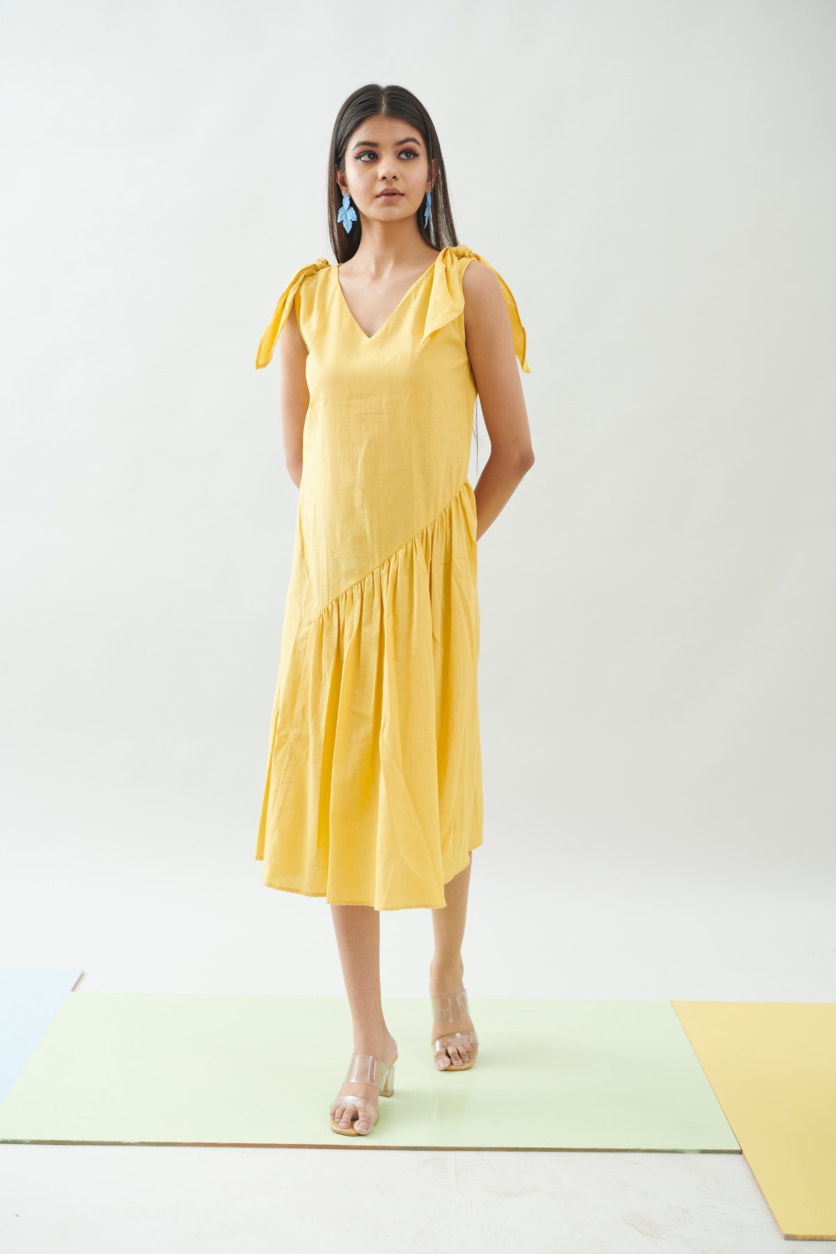 SUNSHINE YELLOW MIDI DRESS (CB010)