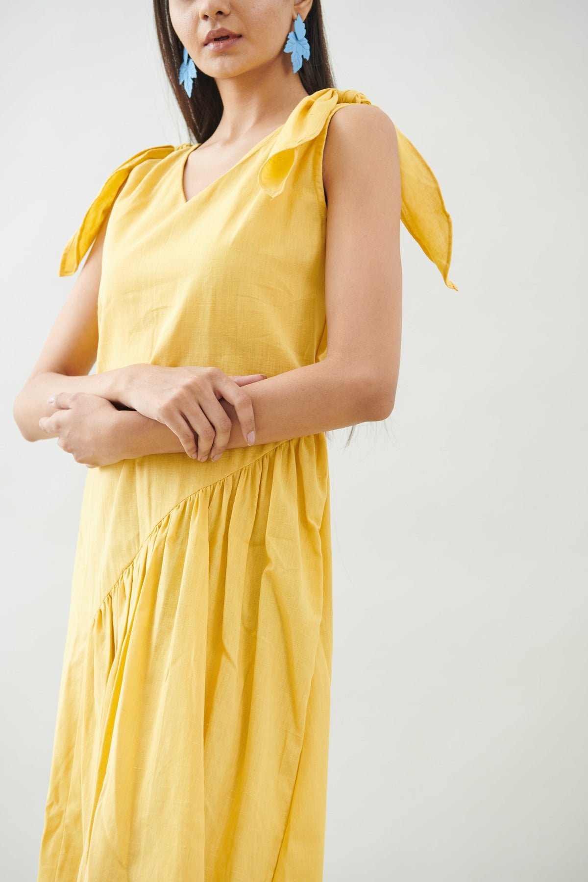 SUNSHINE YELLOW MIDI DRESS (CB010)