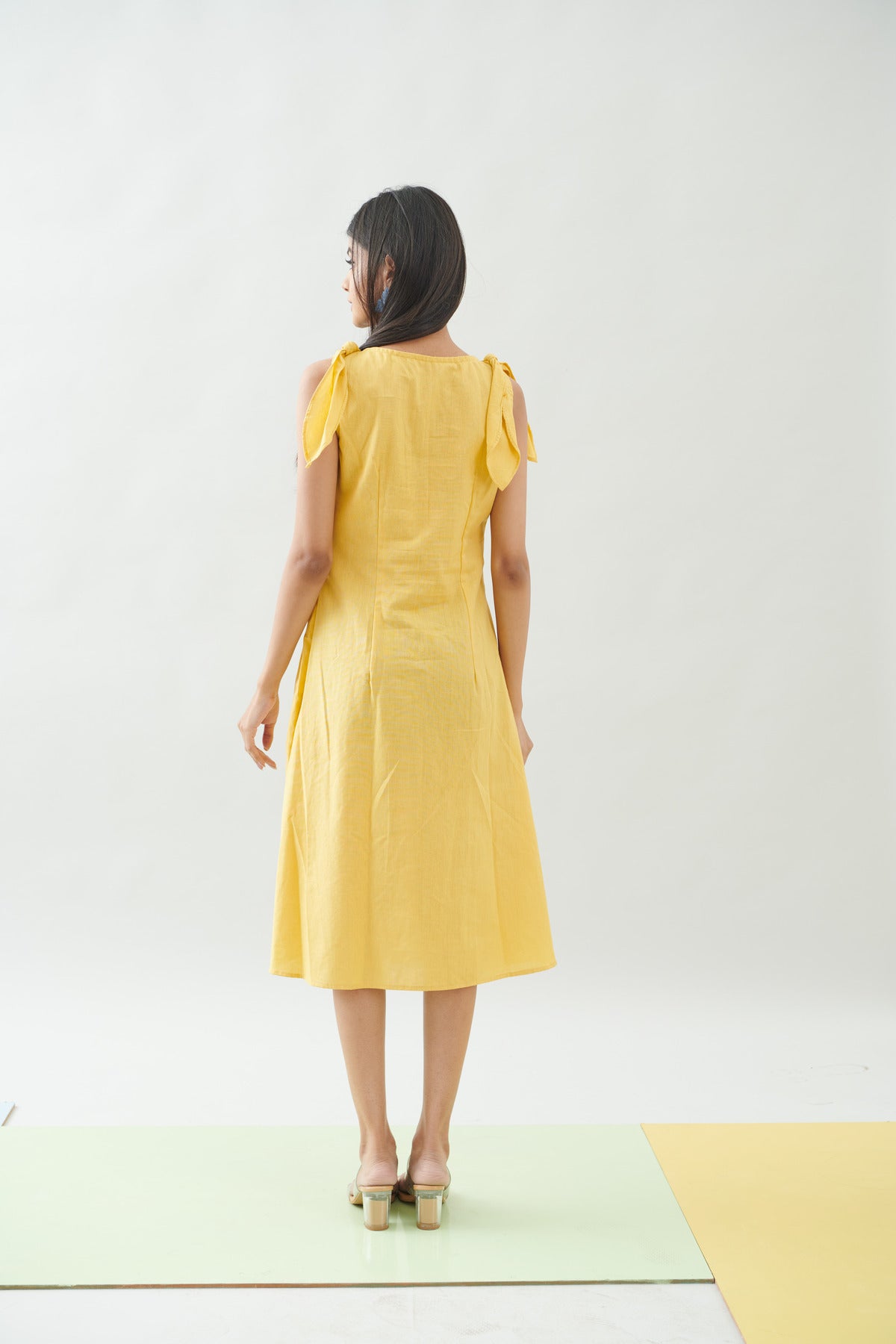 SUNSHINE YELLOW MIDI DRESS (CB010)