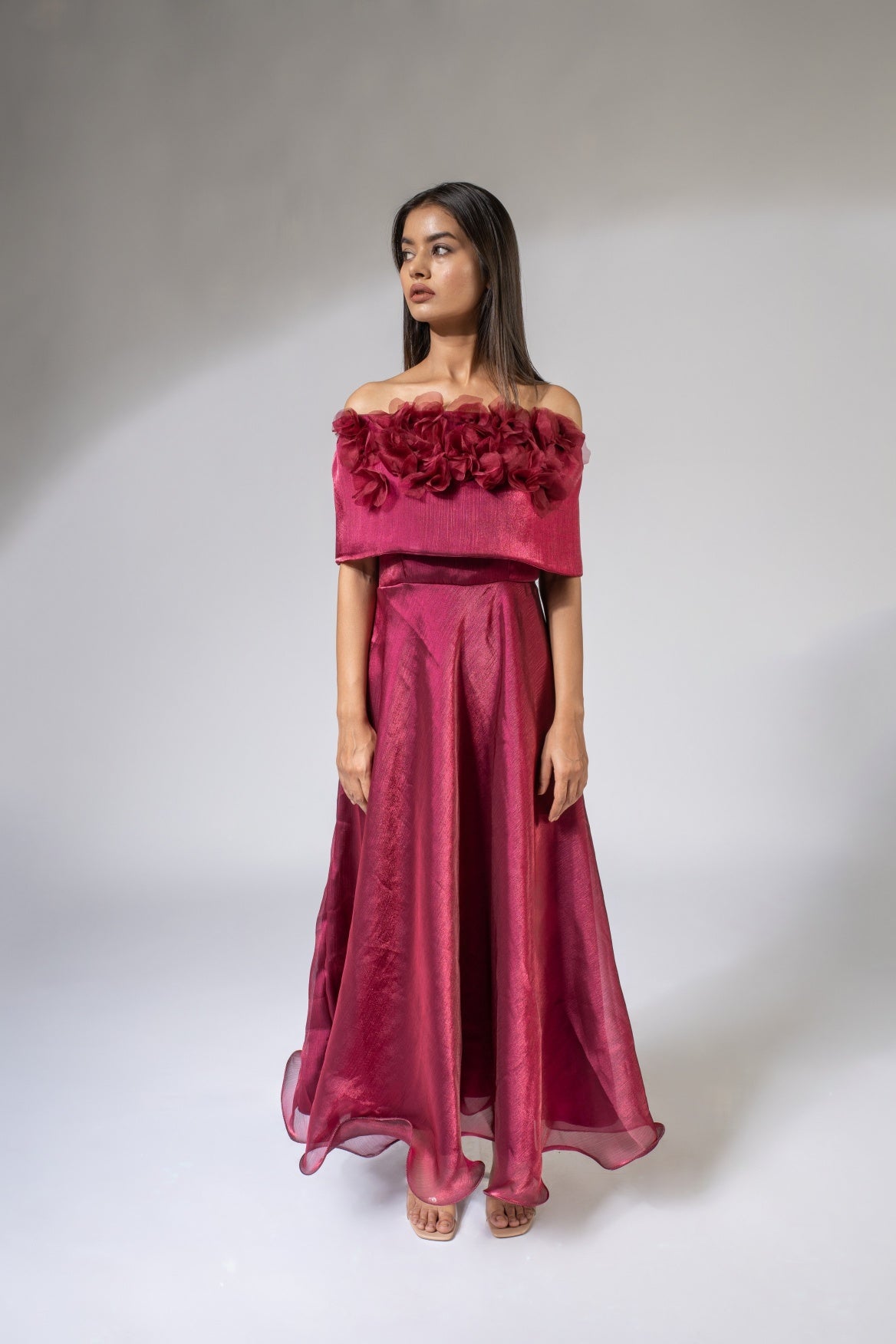 Red Scarlet Organza Gown