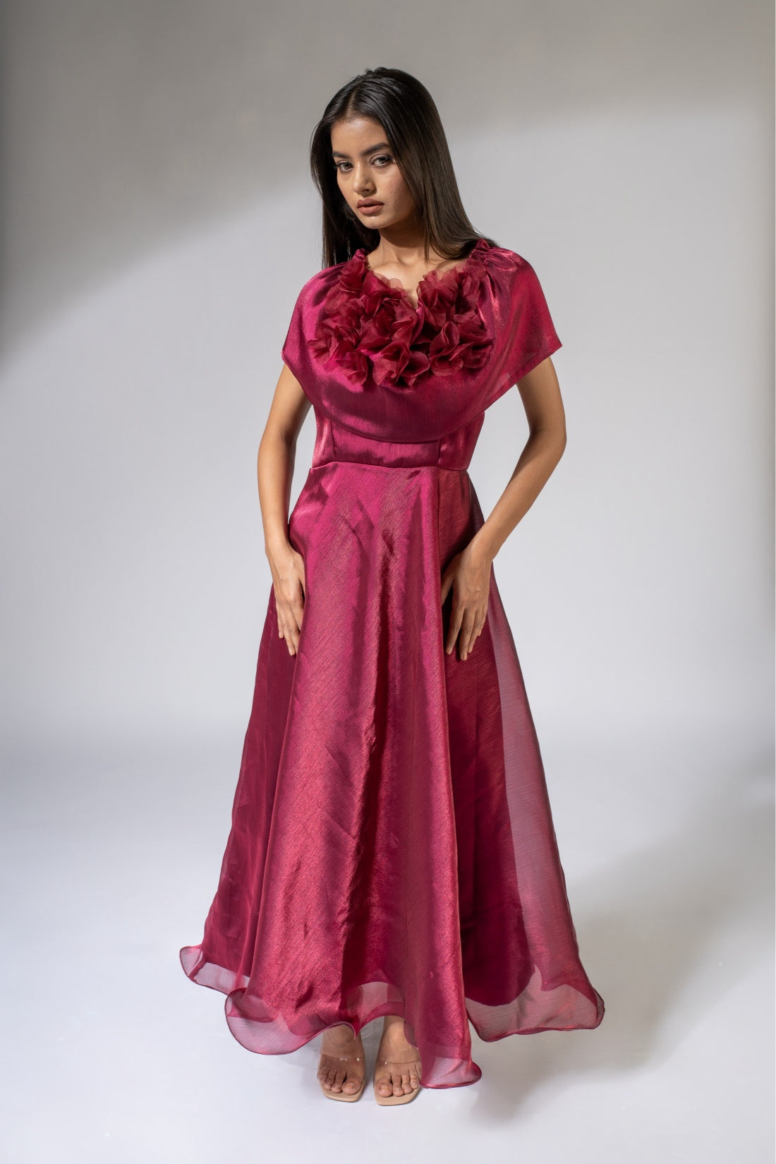 Red Scarlet Organza Gown