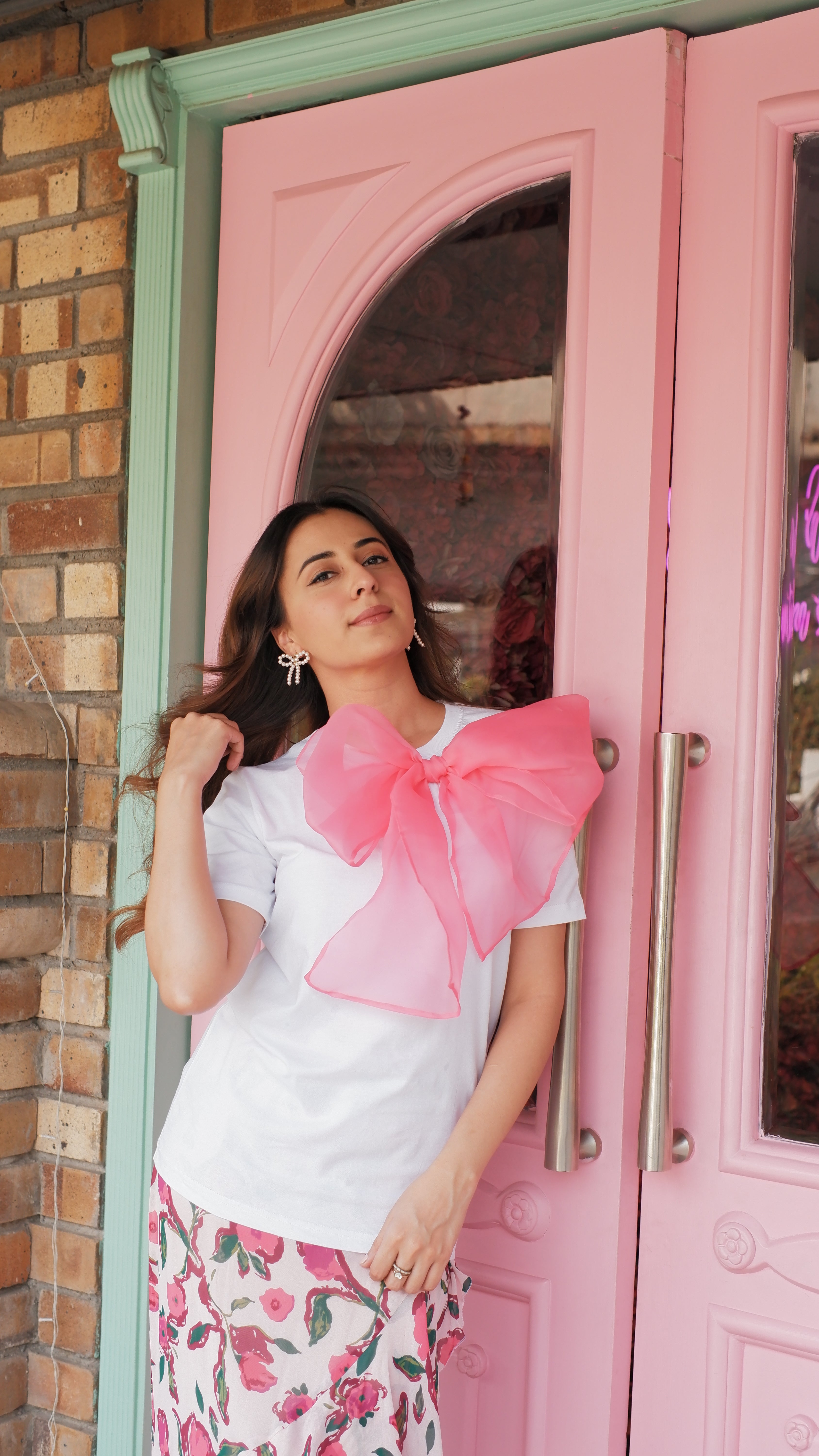 PINK BOW TSHIRT