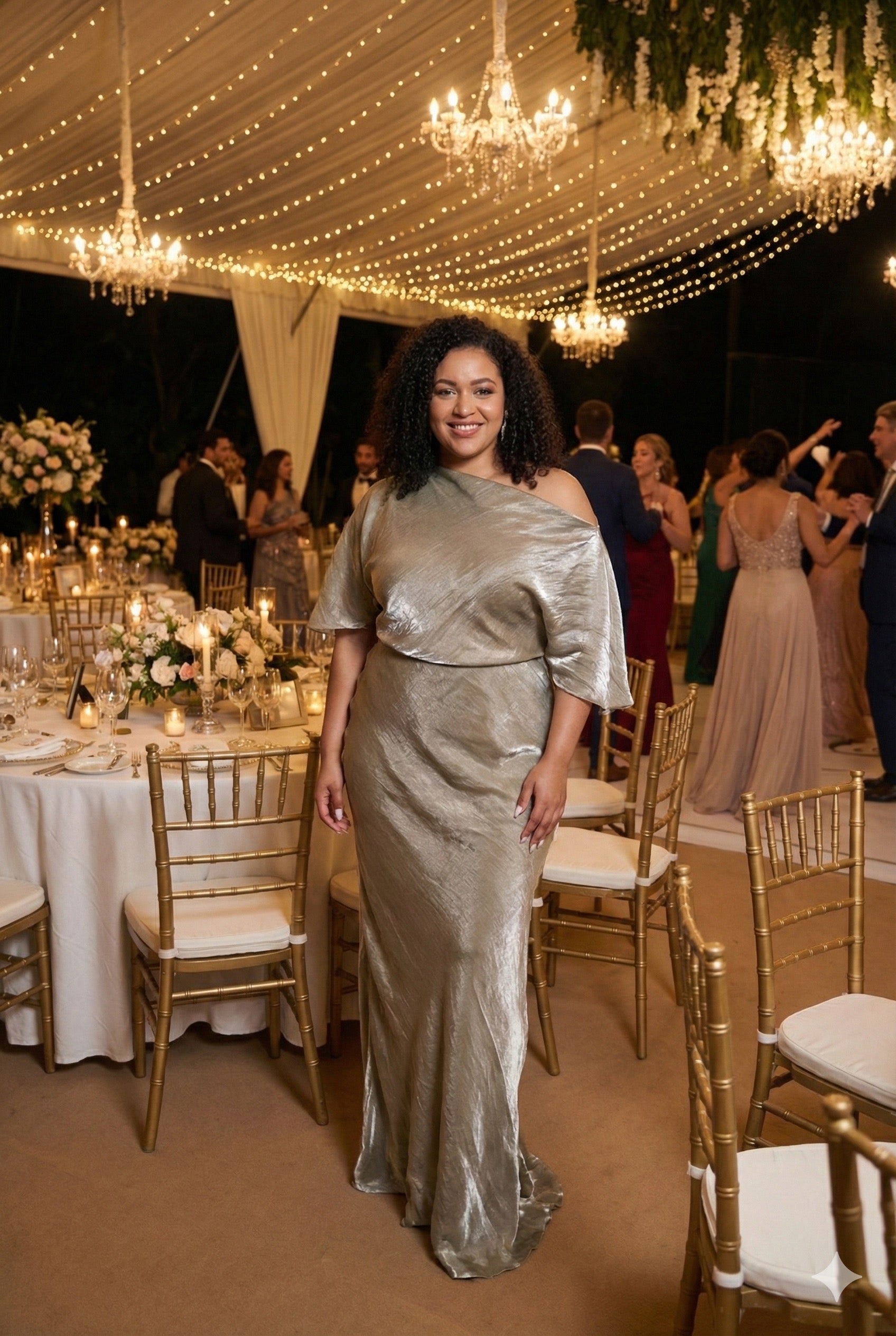 The Silver Metallic Gown