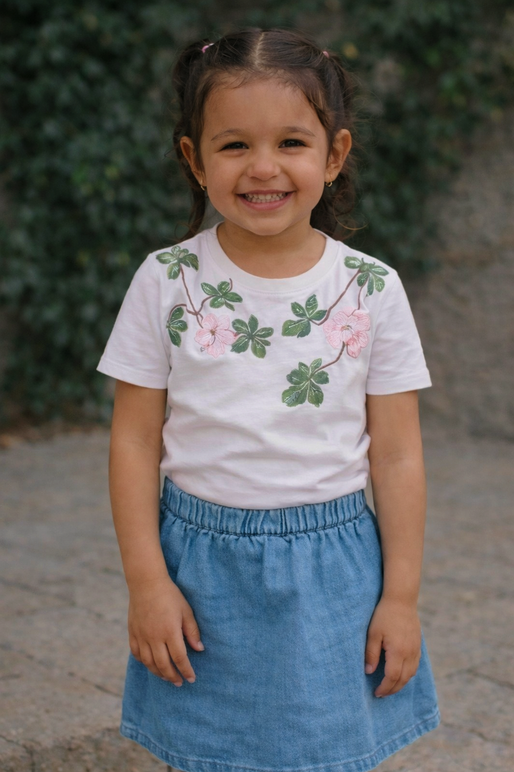 FLORAL HANDPAINTED TSHIRT (Only for kids)