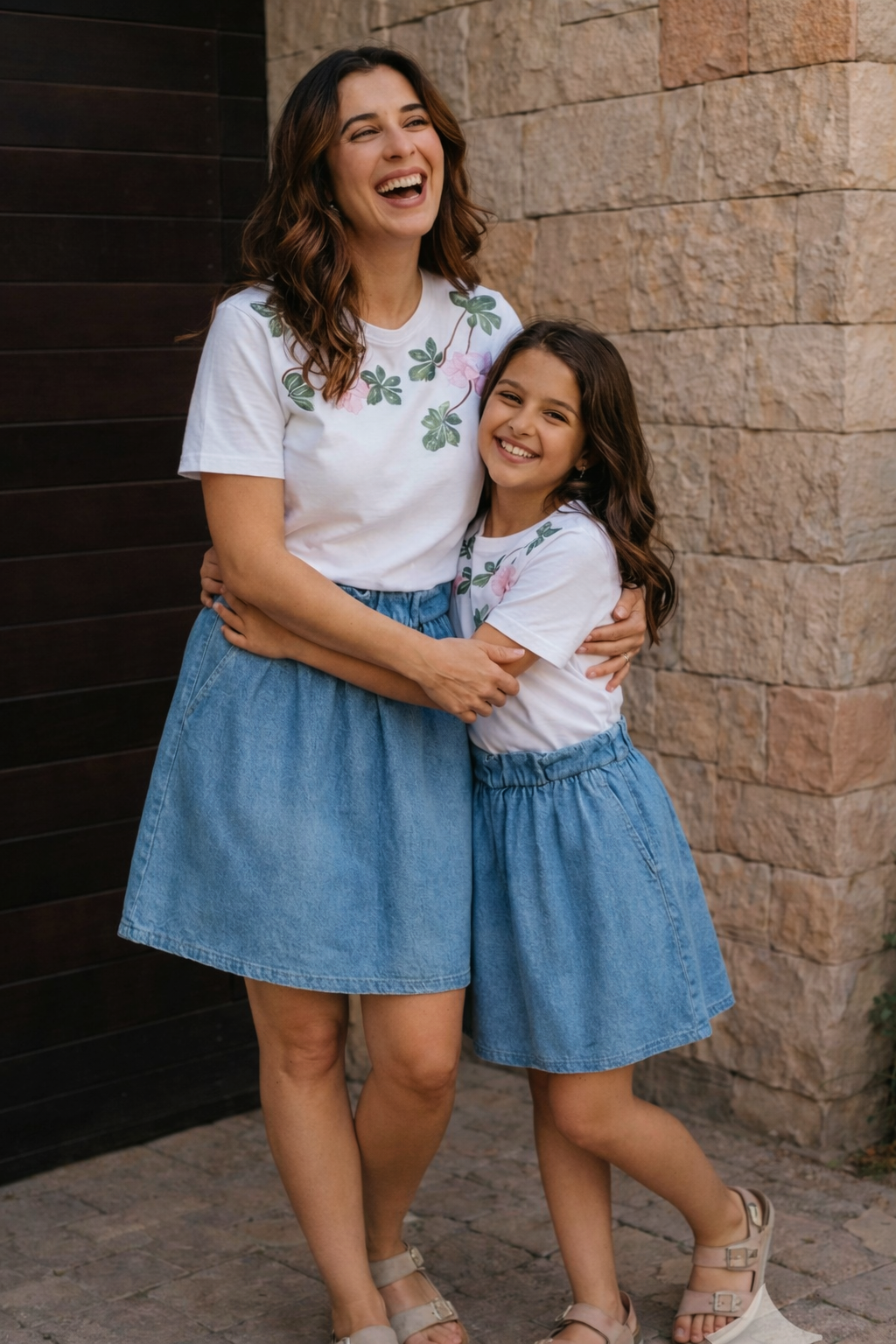 FLORAL HANDPAINTED TSHIRT (Pack of 2)