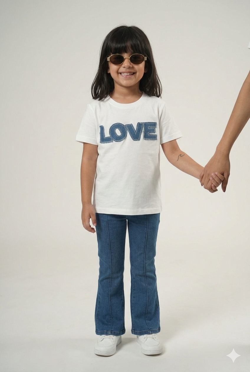 Appliqué Love Designer T-shirt (Pack of 2)