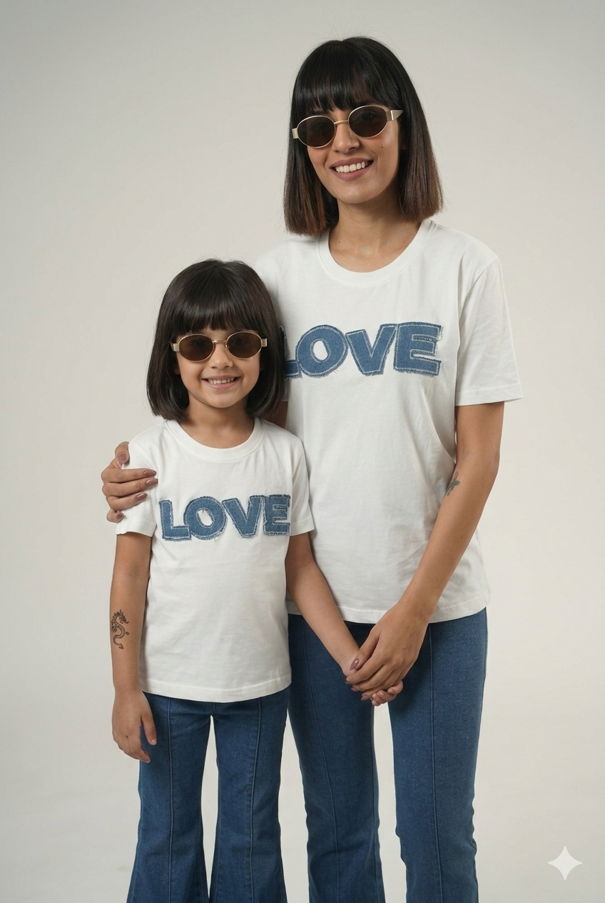 Appliqué Love Designer T-shirt (Pack of 2)