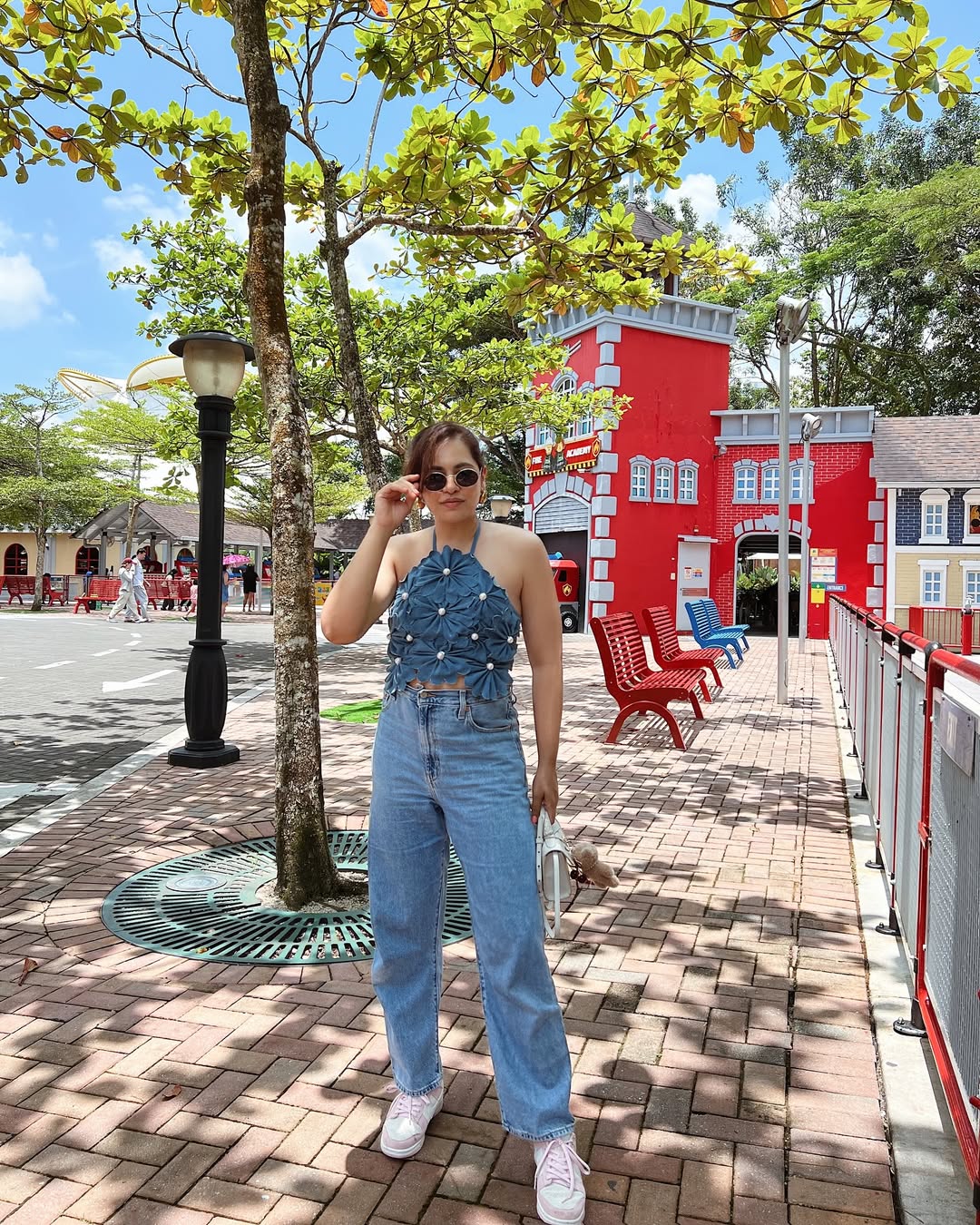 Halter Neck 3D Flower Top