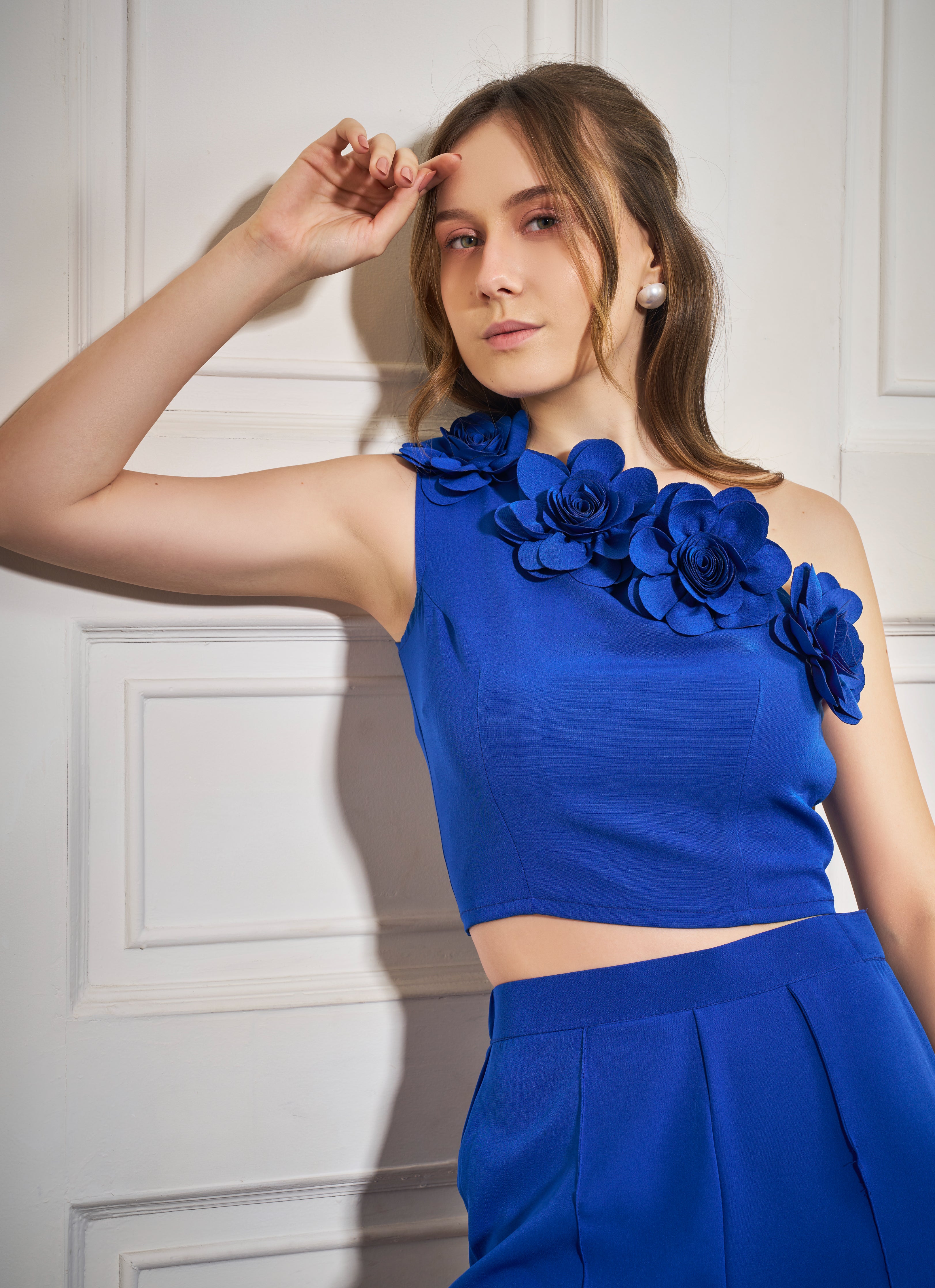 Royal Róse One Shoulder Top