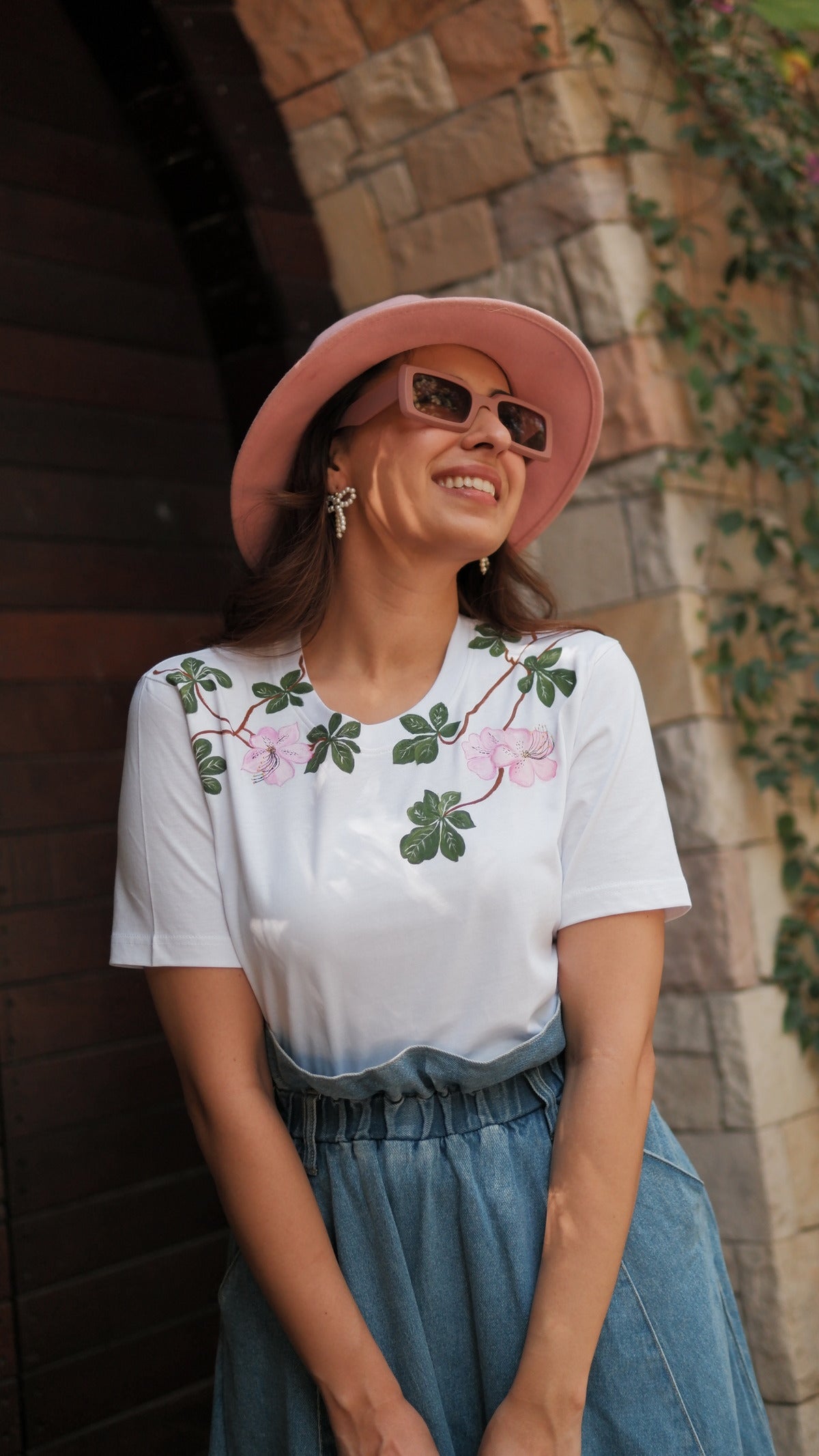 FLORAL HANDPAINTED TSHIRT
