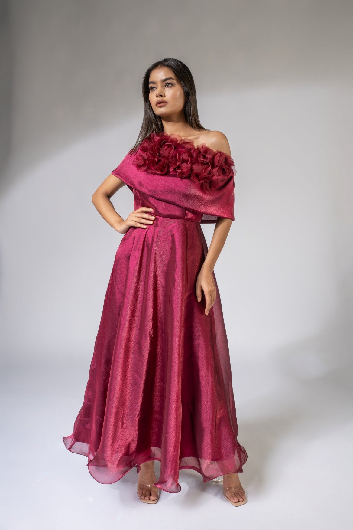 Red Scarlet Organza Gown