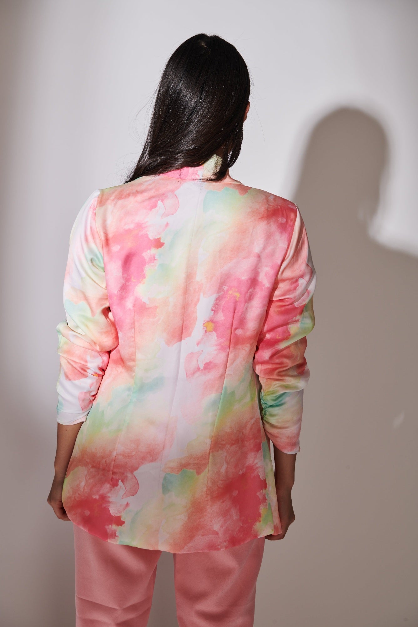 WEAVING CULT TIE DYE PRINTED BLAZER