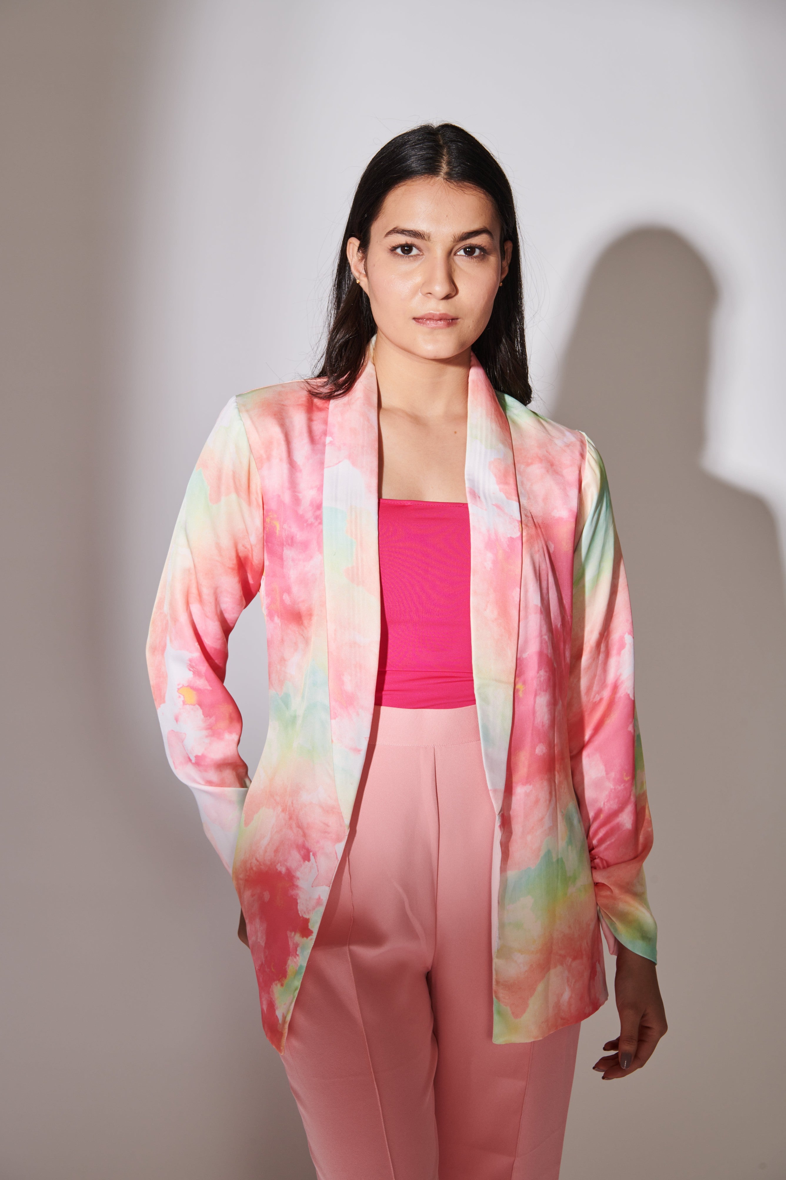 WEAVING CULT TIE DYE PRINTED BLAZER