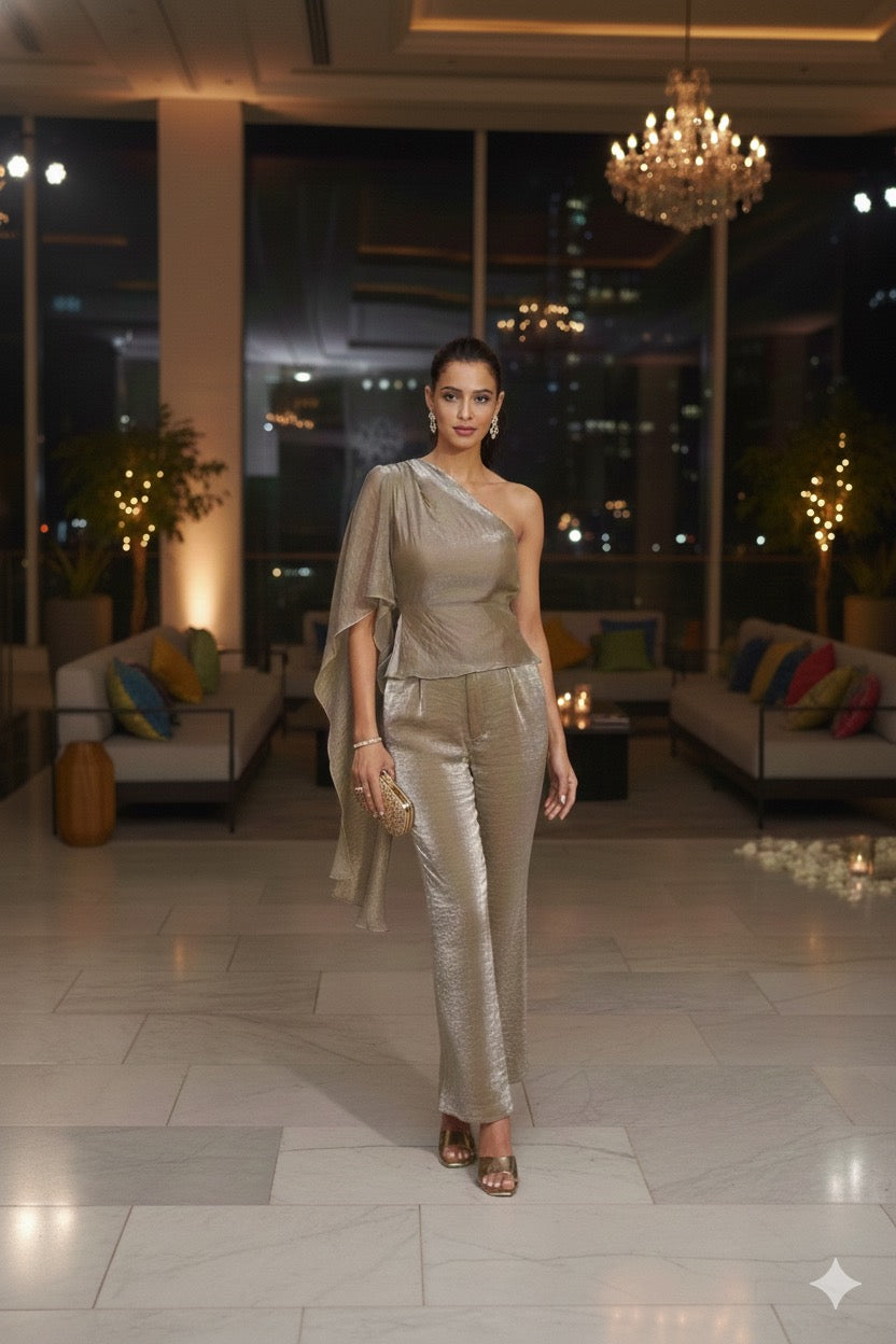 The Metallic Drape Coord Set