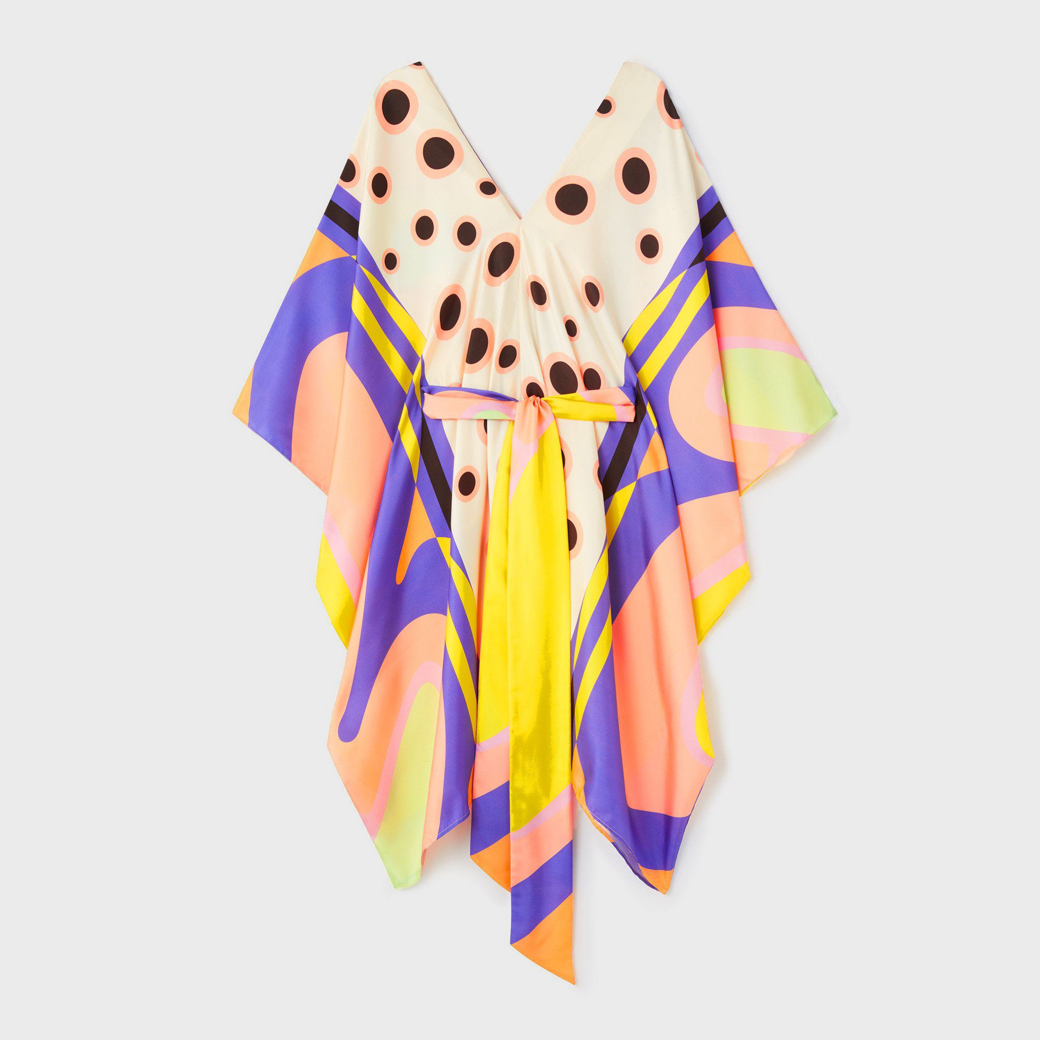 Vacation Tie Up Kaftan Dress