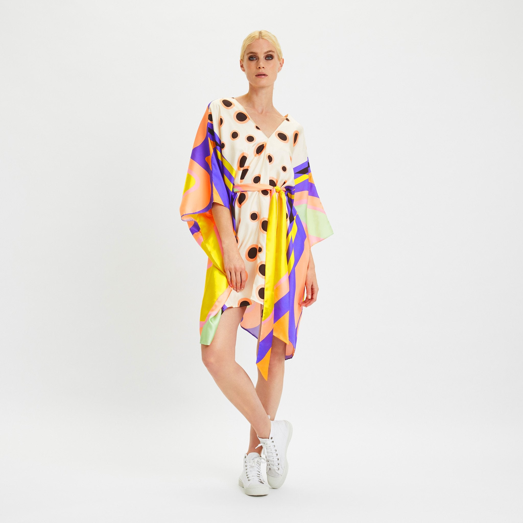 Vacation Tie Up Kaftan Dress