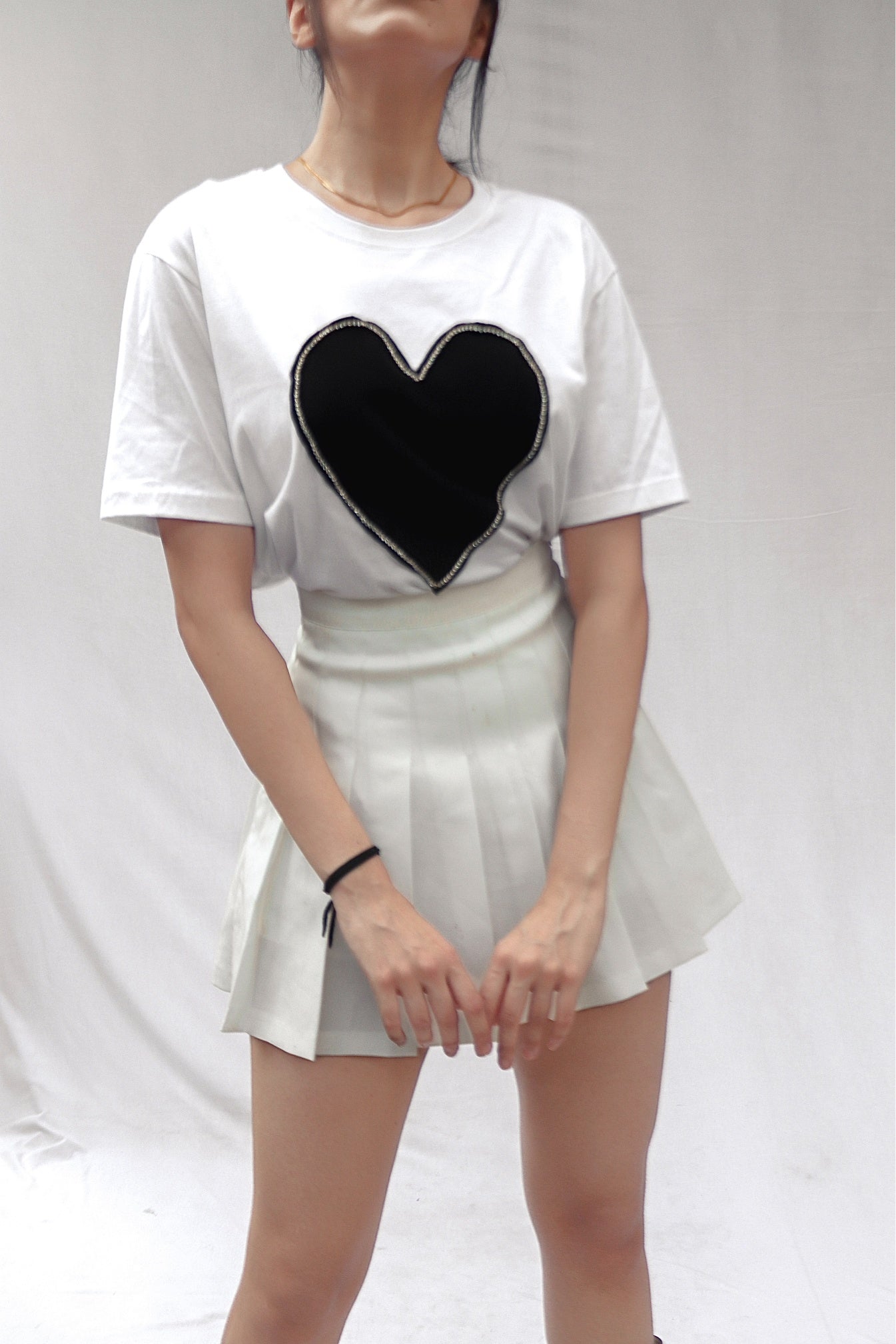 WHITE HEART TSHIRT