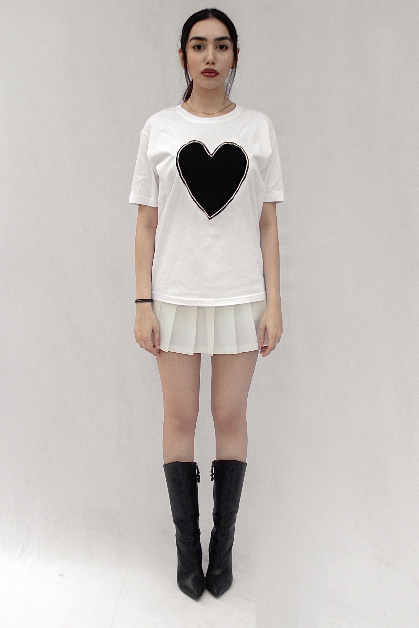 WHITE HEART TSHIRT