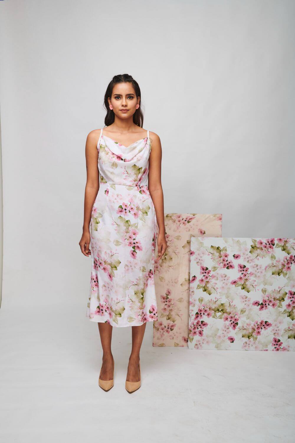 BUTTERY PRINTED SLIP DRESS